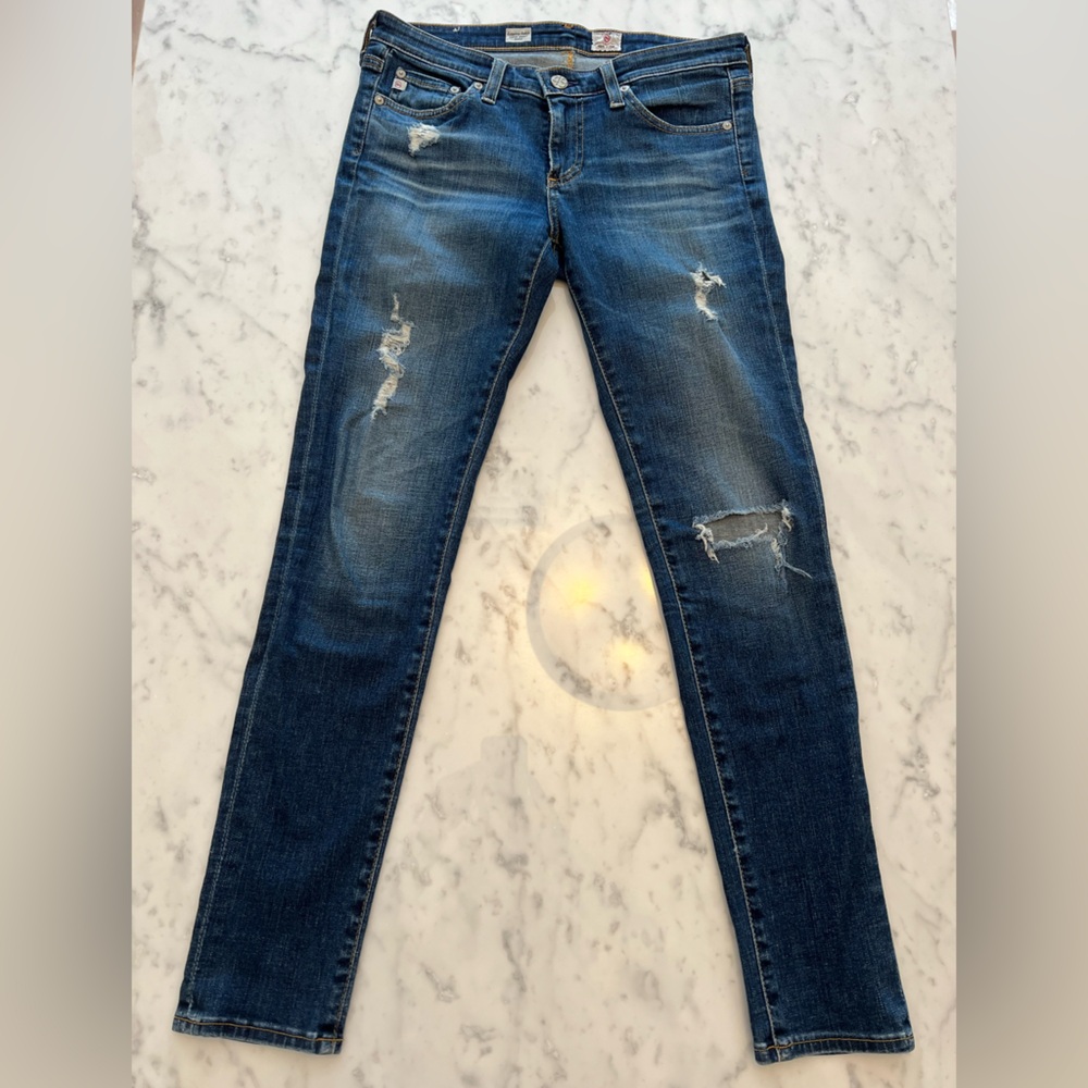 Ag Adriano Goldschmied Distressed Legging Ankle Jeans